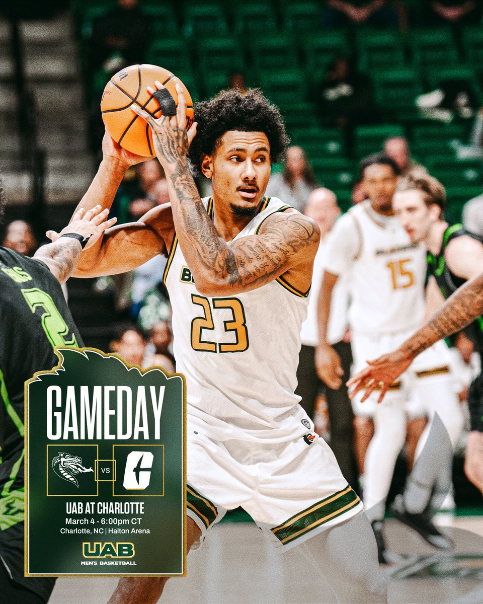 UAB_MBB's tweet image. Back at it 🏀

🆚 Charlotte
⌚️ 6:00 PM CT
📊 statb.us/v/albr/613367
📺 bit.ly/3ZVqvLw

#WinAsOne