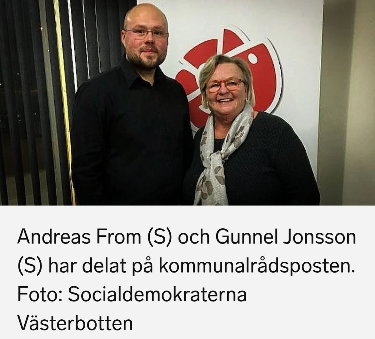 joeberlin53's tweet photo. När Socialdemokraternas kommunalråd Andreas From lurade den dementa kvinnan Gertrud på sin släktgård var det alltså hans egna partikamrat Gunnel Jonsson (S) som godkände köpet, utan att anmäla jäv. Nu vägrar S-toppen att svara på frågor från media. https://t.co/E4MEOgn3OW