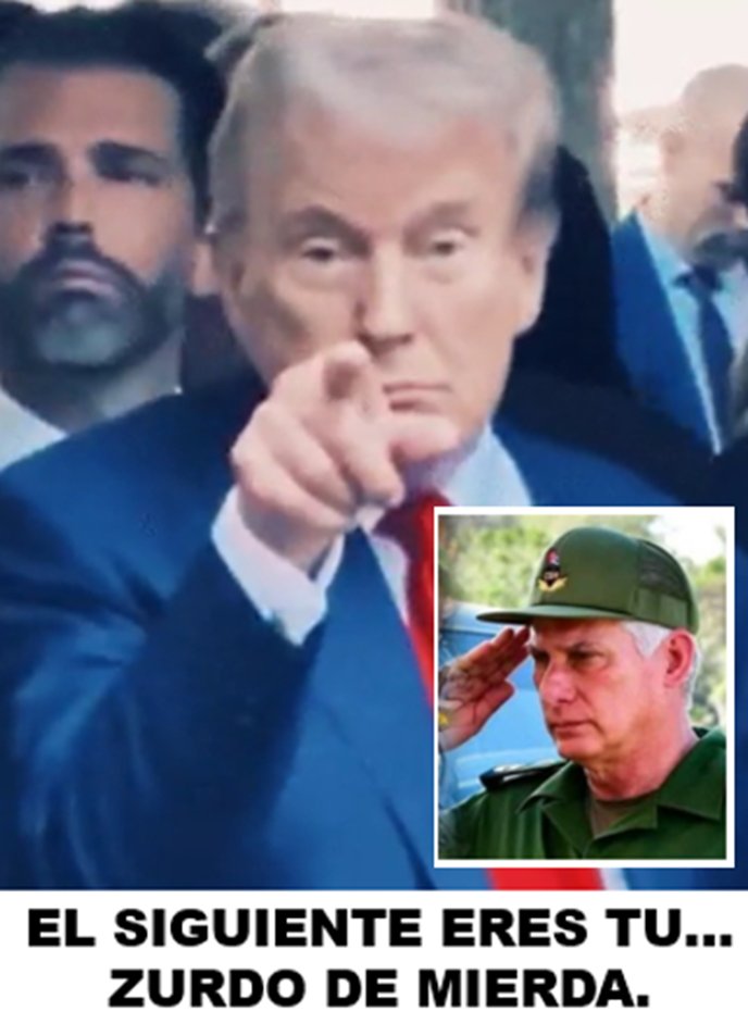 Ya cayo el pendejo de Maduro, también el pendejo del ayatolá Jameneí y ahora sigue el pendejo que roba nuestro petróleo que le regala la chichis de limón.