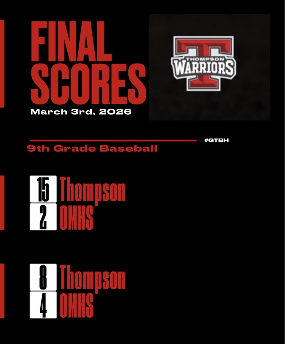 Thompson Warrior Baseball tweet media