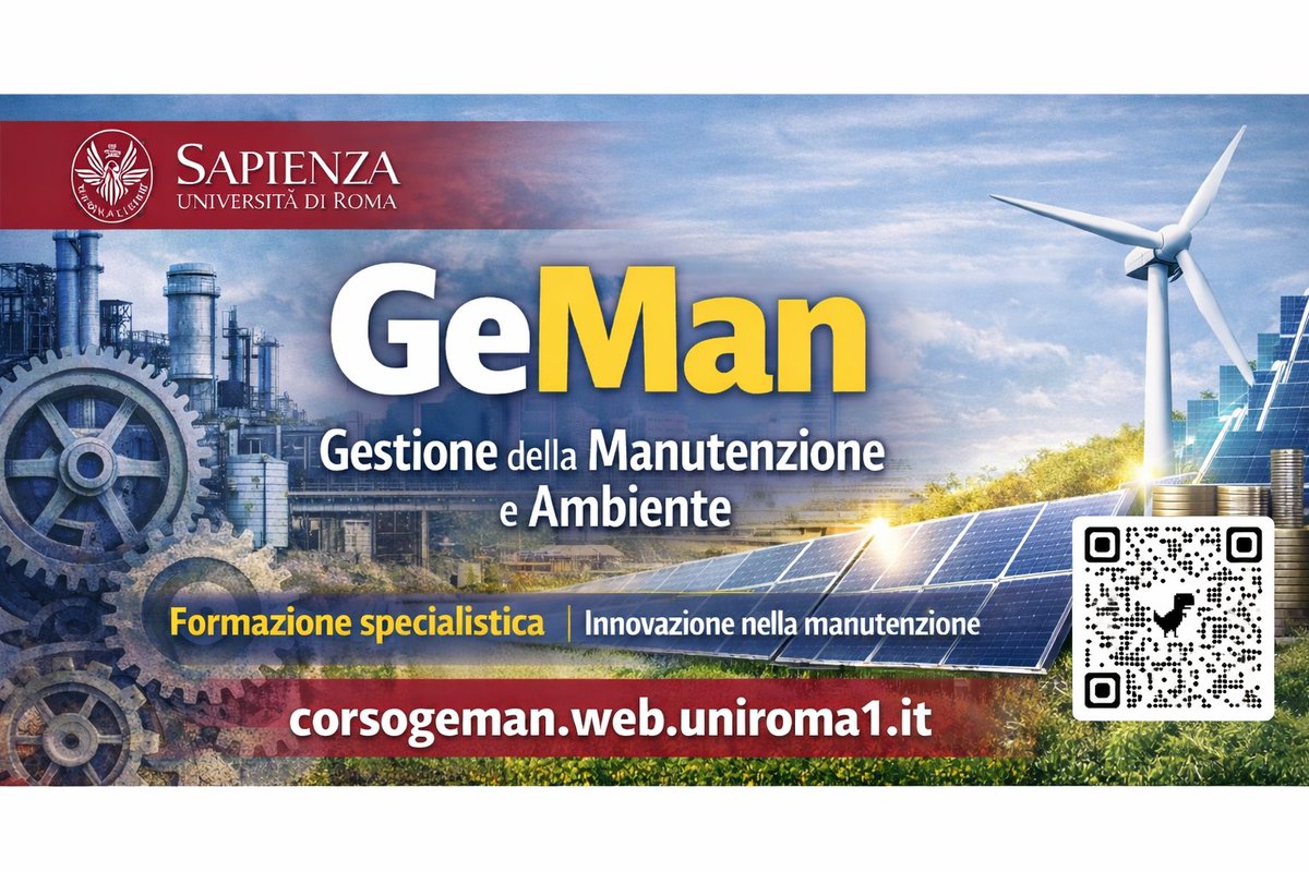 lorenzofedele's tweet photo. Corso di formazione
GeMan - Gestione della Manutenzione e Ambiente – Qualificazione del personale di Manutenzione secondo la norma UNI EN 15628

https://t.co/fhhYzVE7Bg https://t.co/b237CJo1W5