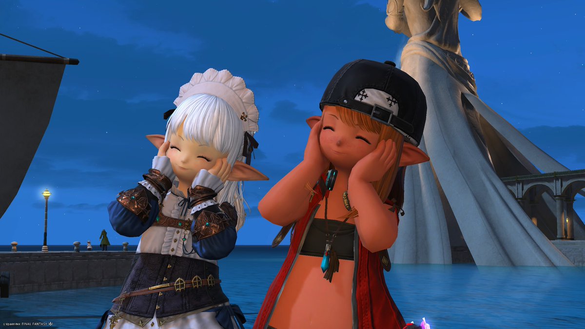 Kaga_ff14's tweet photo. ほっぺたが落ちるのエモをゲットした😄
かわいい✨
#ff14 https://t.co/uiGnGpYtKm