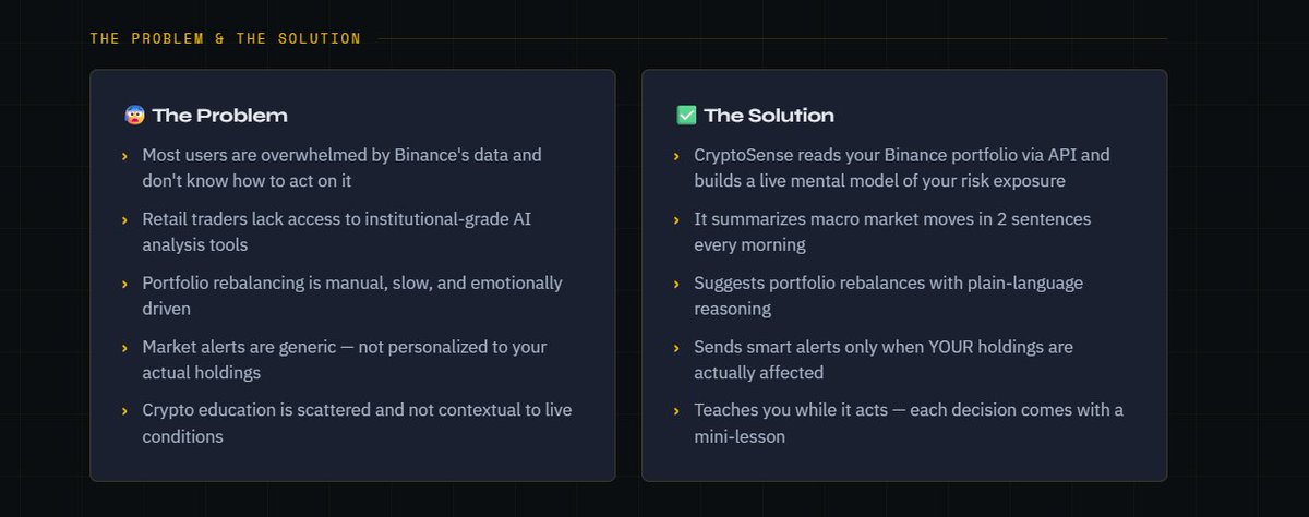 Third_Eye_000's tweet image. 🦞Built CryptoSense — an #AI trading copilot for Binance using #OpenClaw . Monitors your portfolio 24/7, sends smart alerts &amp;amp; teaches you while it trades. My entry for the #AIBinance challenge! @binance
