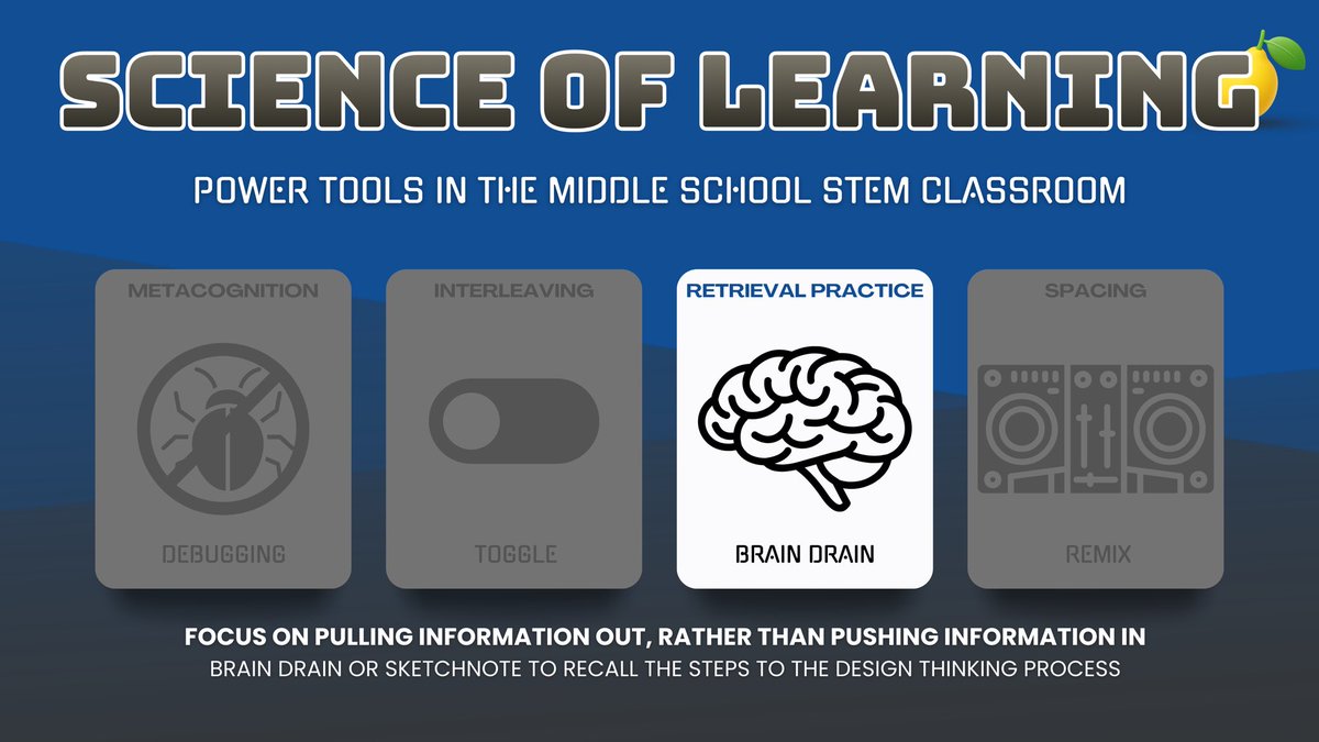 ChadTLemons's tweet photo. Four ways I’m using the Science of Learning Power Tools in the middle school STEM classroom. https://t.co/V04Q01EZWi