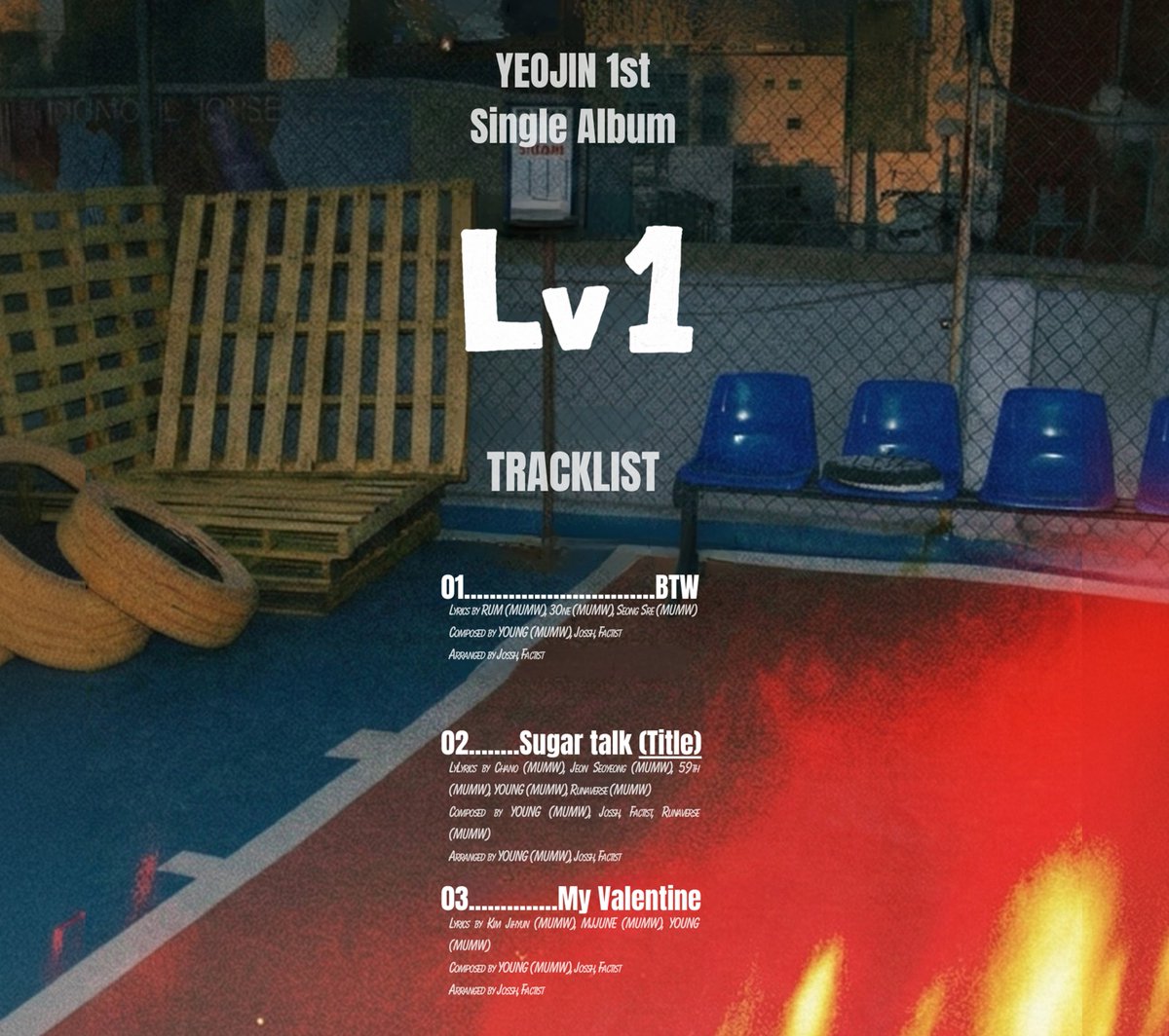여진 YEOJIN 1st Digital Single 【Lv1】
RELEASE • 2026.03.10 (TUE) 12PM (KST)

‹ 𝐓𝐑𝐀𝐂𝐊𝐋𝐈𝐒𝐓 ›
𝟎𝟏 𝐁𝐓𝐖
𝟎𝟐 𝐒𝐮𝐠𝐚𝐫 𝐭𝐚𝐥𝐤 (𝐓𝐢𝐭𝐥𝐞)
𝟎𝟑 𝐌𝐲 𝐕𝐚𝐥𝐞𝐧𝐭𝐢𝐧𝐞

#여진 #YeoJin #Lv1 #Sugartalk
#YeoJin_Lv1 #MUMW