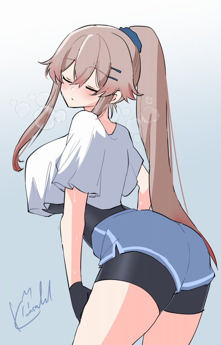 運動するお姉ちゃん 