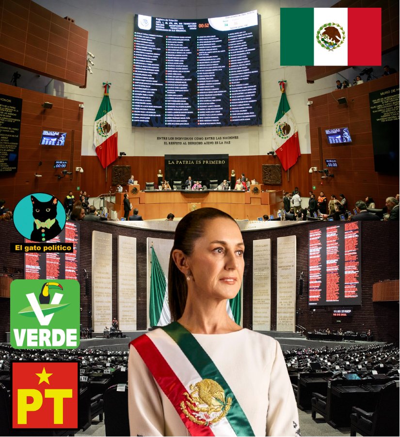 🔴​🔴Mucho cuidado, PT y Verde, no les vamos a perdonar nunca, pero nunca, si votan en contra de la Reforma Electoral de la presidenta, o si "misteriosamente" se ausentan en la votación.

Estamos cansados de tantos parásitos mamando del erario, de tantos vulgares ambiciosos