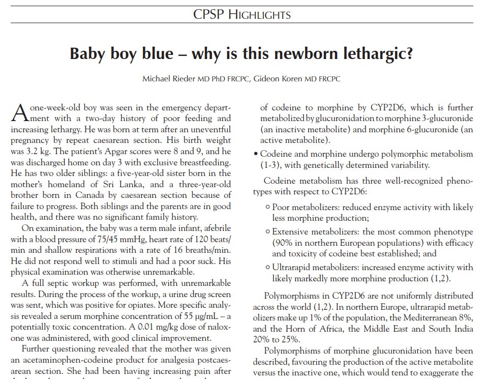 DavidJuurlink's tweet photo. Among these? The most detailed report of neonatal opioid toxicity from breastfeeding ever published.

One small problem: It's pharmacologically impossible. https://t.co/VYQoYGx6sH
