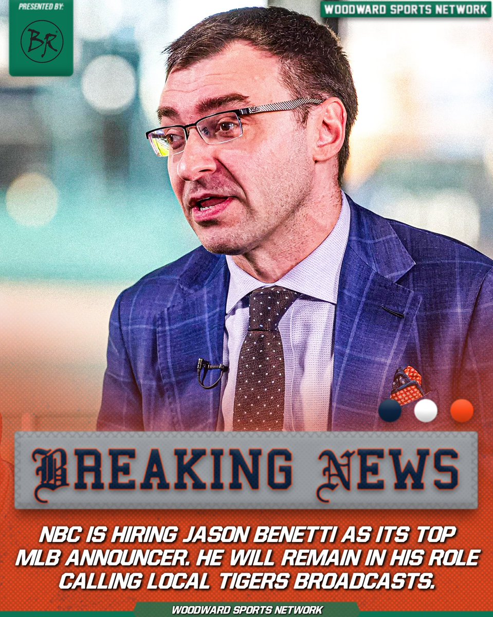 woodwardsports's tweet photo. Shoutout Jason Benetti 👏 

NBC is hiring Jason Benetti as its top MLB announcer. Benetti's debut will come during the Dodgers-Diamondbacks game on Sunday Night Baseball in March per @FOS https://t.co/LOYEE5FDsB
