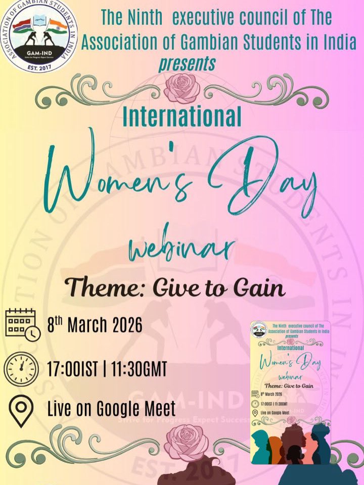 Association of Gambian Students in India (Gam-Ind) tweet media