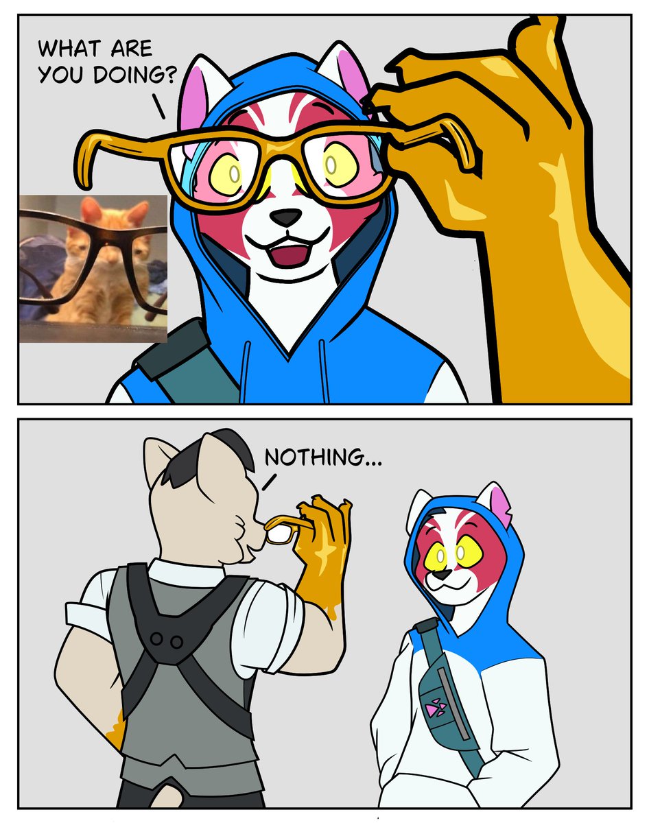 Qué está haciendo? 🐈🐈👓