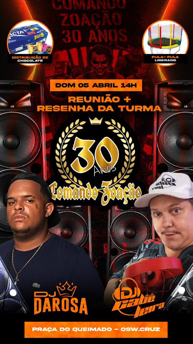 COMANDOZ96's tweet photo. COMPONENTES E INTERESSADOS EM FECHAR COM A TURMA, DIA 05/04 TEREMOS NOSSA PRIMEIRA REUNIÃO + RESENHA PARA O NOSSO CARNAVAL DE 2027, Tragam seus filhos, teremos pula pula e distribuição de chocolates liberados para as crianças! 🎭🎪🥇🥷🏽 https://t.co/sDUsuDkRq9