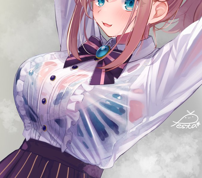 透けブラ作成の副産物、透けニップレス
透けて見えたのがこれなら衝撃が走りそう 