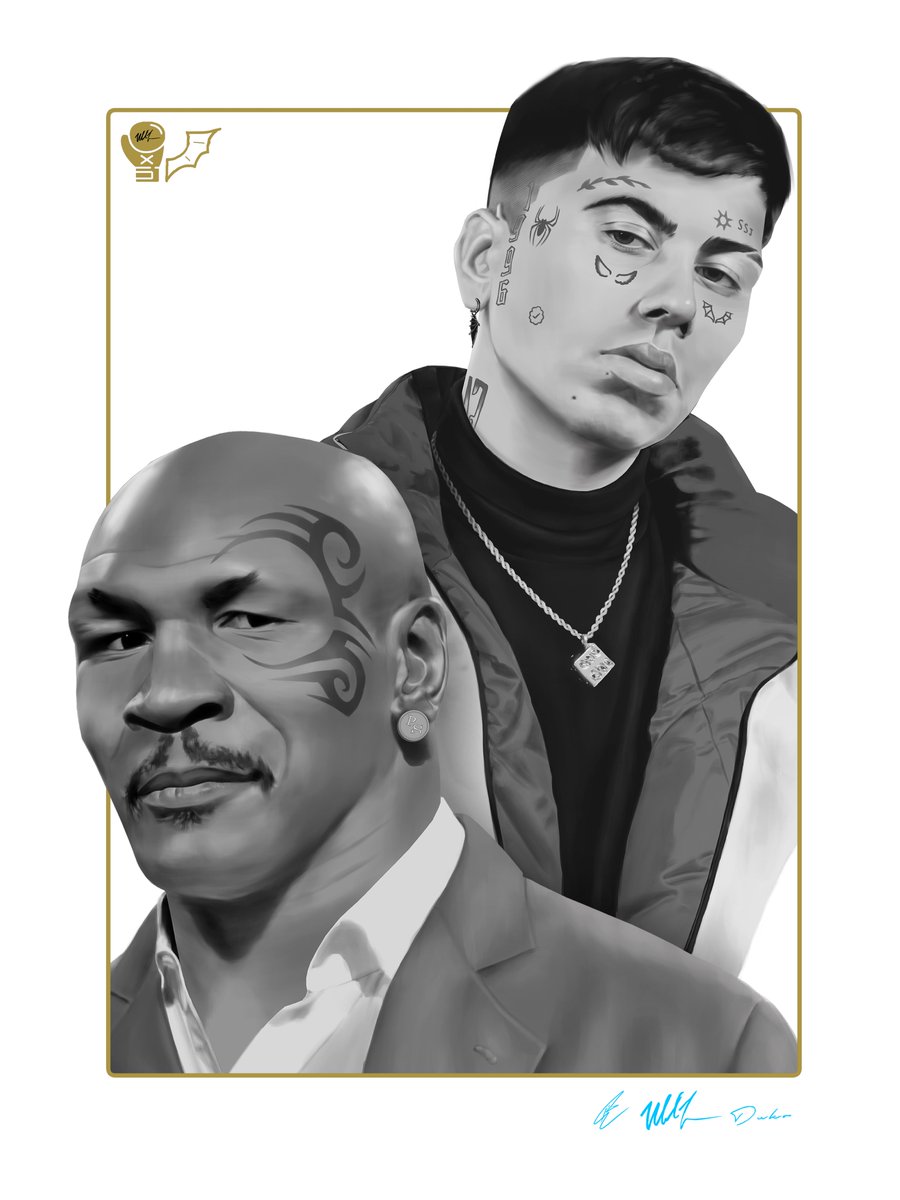 Fishbowwl's tweet photo. Duki y Tyson  😇😈/🥊 https://t.co/xR9cYnOXtS