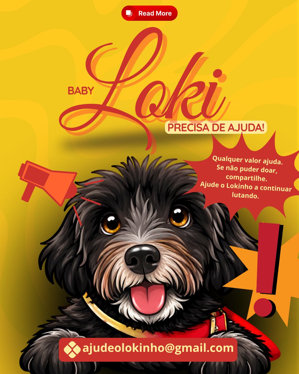 ajudeolokinho's tweet photo. Preciso muito de ajuda para divulgar o caso do Loki.
Nossa meta até o fim da semana é R$ 1.800 para continuar o tratamento.
Me ajuda a compartilhar para alcançar mais pessoas, por favor!
ig: @ilovemyloki
#SOSAnimal #106DeputadosAssinemCPI https://t.co/UlV9qcJF4Q