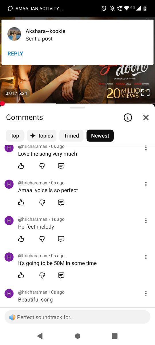 HrichaRama91125's tweet photo. Guys, buckle up! #YahinGuzarDoon is about to hit 50M. Quickly drop some comments!

@AmaalMallik
#AmaalMallik #Amaalians https://t.co/tFT5ov7kgo