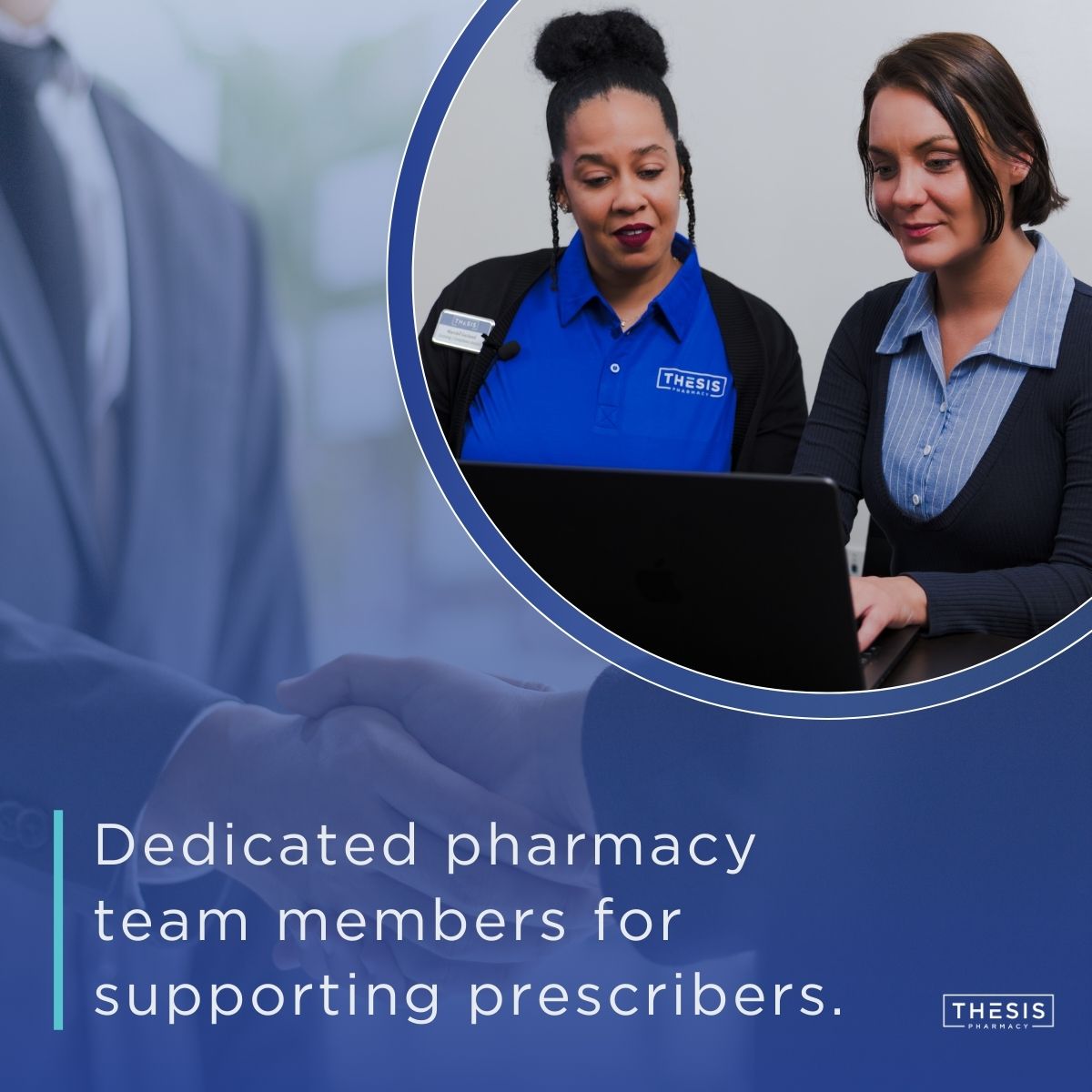 ThesisPharmacy's tweet photo. Our pharmacy team works hand‑in‑hand with prescribers to deliver accurate, timely, and coordinated patient care. Want to elevate your workflow and patient support? Contact Thesis Pharmacy to discover how our team can help you provide the best care for your patients. https://t.co/n4mx7gJpCB