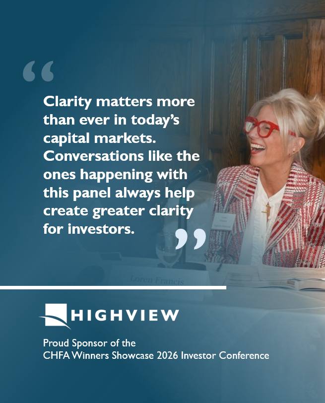 Loren Francis of HighView will be speaking at the 2026 CHFA Investor Conference as a member of the Investors Inquiry Panel on March 4th.

HighView is honoured to be a sponsor of this year’s conference.

#HighView #CHFA #InvestorConference #ThoughtLeadership #CapitalMarkets