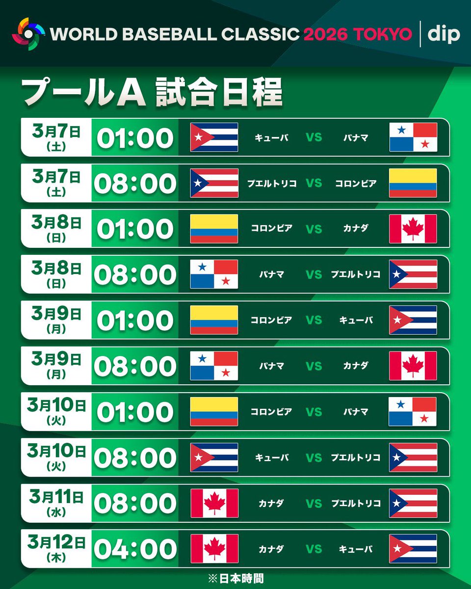 thuchinoko666's tweet photo. WBCワールドベースボールクラシックの試合日程表🏟️

どこが優勝するのか🥇 https://t.co/dv9QIiBTcd