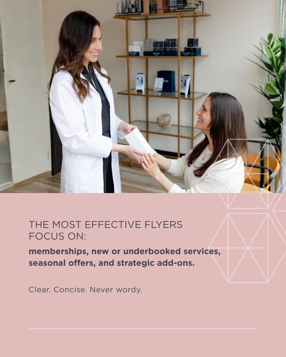 LexiDesignSpas's tweet photo. Flyers in your lobby or treatment rooms do more than inform, they prompt real conversations. Better placement = more questions, more bookings, less awkward selling. ✨ #spamarketing https://t.co/E47tt08DfX