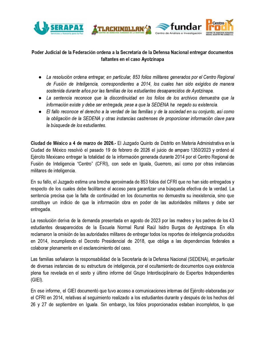 Centro Prodh tweet media