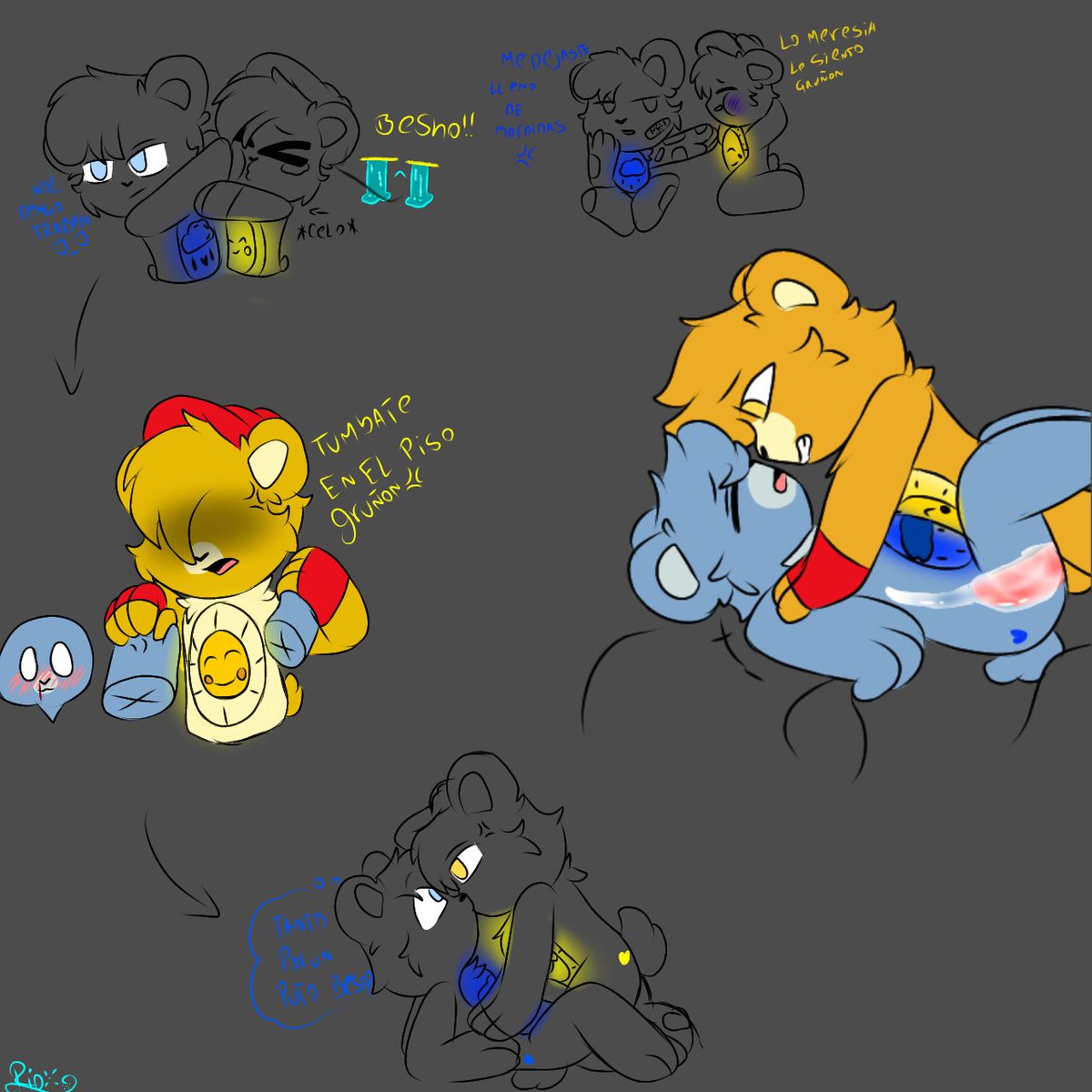_Riodraws's tweet photo. Mi headcanon de #funshine y #grumpy  y un dibujo todo random xd

A las 3 am me da esquizofrenia y dibujo pendejadas lol
(Si estoy tiene apoyo are un "Give me your oc" ^^)// https://t.co/ahhyGd0mi7