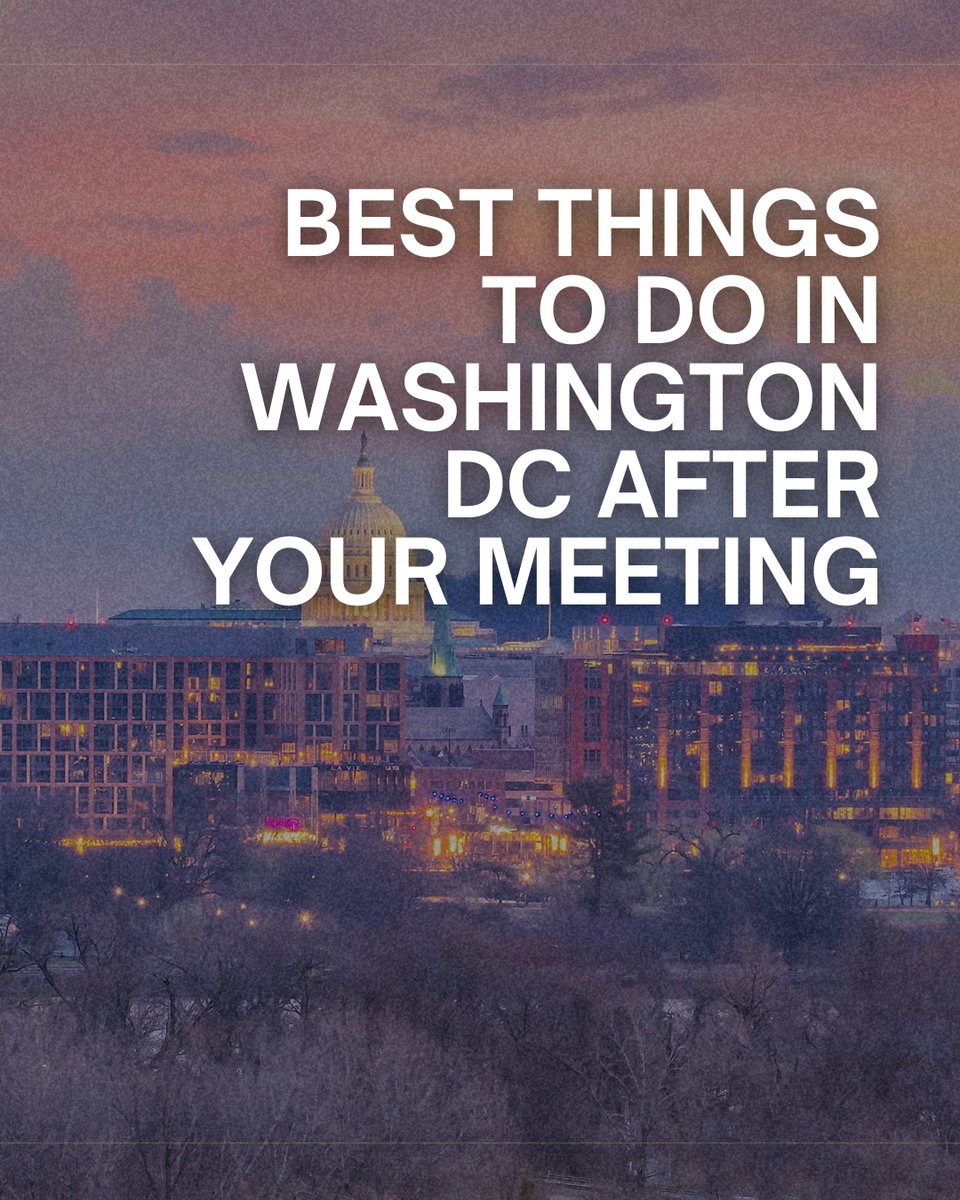 StayAttache's tweet image. Meetings done? 🌃 Explore DC: rooftop views 🌇, moonlit monuments 🏛, live music 🎶 &amp;amp; evening museum fun 🎨 

Learn more! ow.ly/20oC50YnzO5

#DCNights #AfterWorkVibes #DCFun