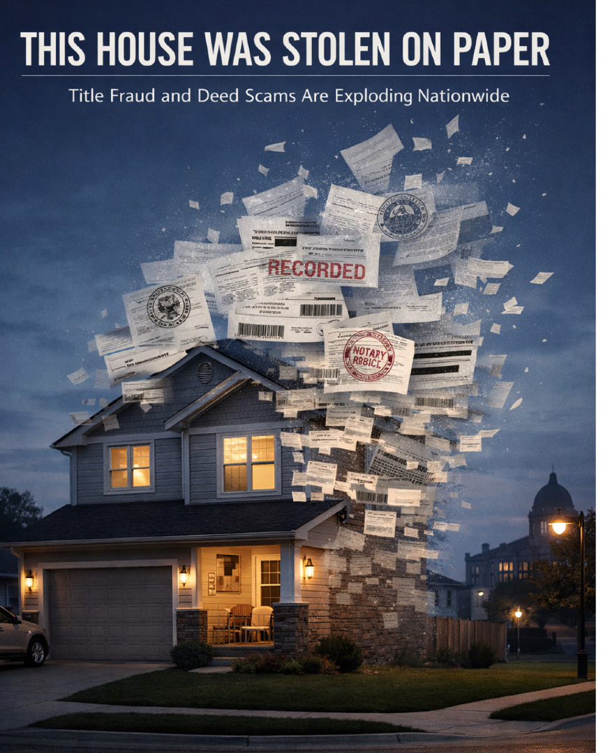 hometitlelock's tweet image. Your house can’t be stolen off your land…
but it can be stolen on paper. 🏡📄
Don’t ignore the risk.
Protect your home with Home Title Lock. 🔒
#Homeowners #StayProtected #HomeTitleLock