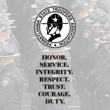 PSTA_1962's tweet image. Honor. Service. Integrity. Respect. Trust. Courage. Duty. The values of the Pennsylvania State Troopers and the PSTA in action every day. 
#PSTA1962 #FirstFinest #GrayNation