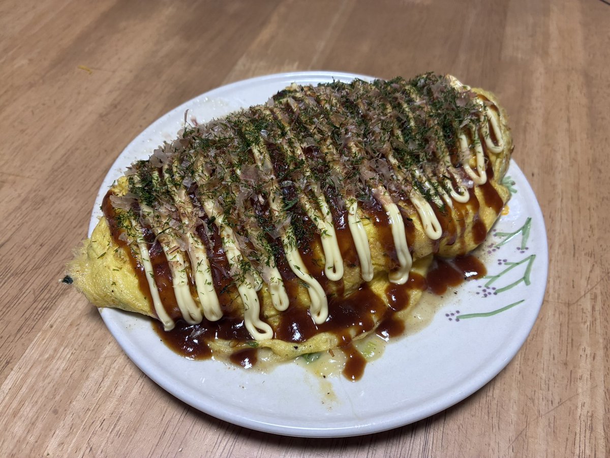 わたしの作った綺麗なでかとんぺい焼きを見てください(見てください)