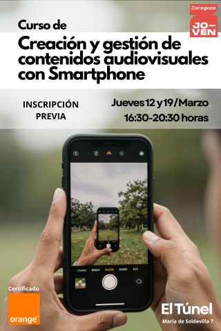 ¿Te gusta la creación de contenido? Si te das prisa (¡antes del 5 de marzo!) aun puedes apuntarte al curso gratuito realizado por Fundación Orange en el Túnel para jóvenes mayores de 18 años.

Enlace para inscribirte:  zaragoza.es/sede/servicio/…