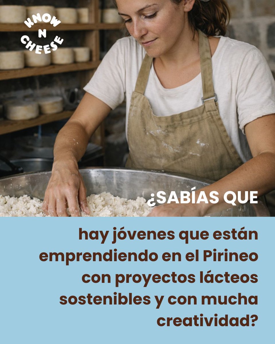 KnowNCheese's tweet photo. SABÍAS QUÉ ❓ 

💡 hay jóvenes que están emprendiendo en el Pirineo con proyectos lácteos sostenibles y con mucha creatividad?

🌱 👉 El campo también innova y construye futuro https://t.co/UPz7HkilEN
