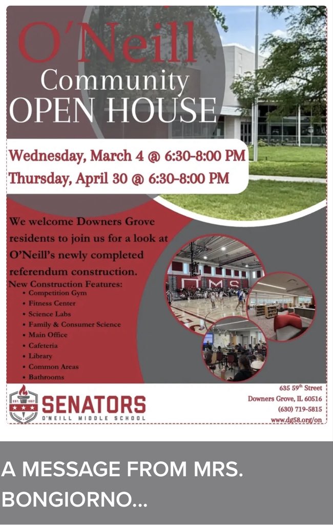 O'Neill Middle School tweet media