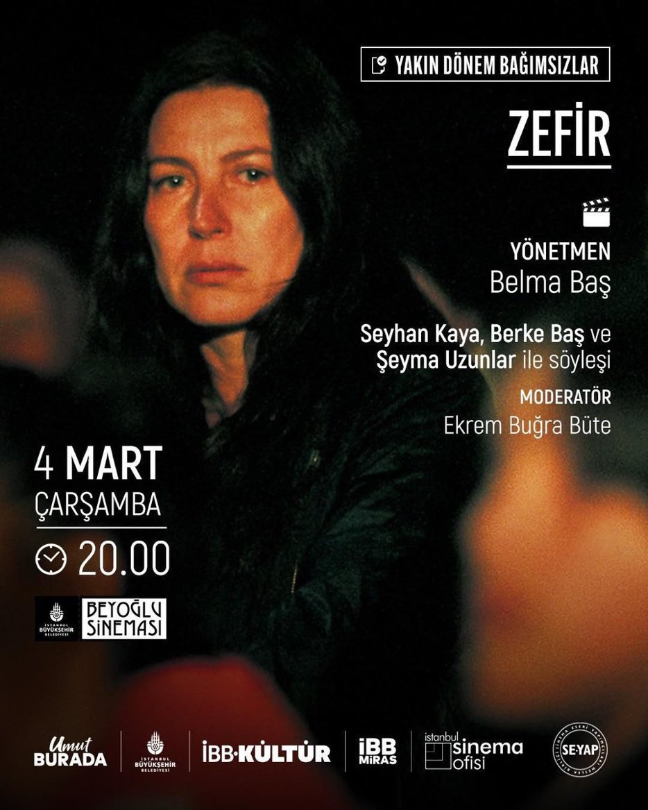 ZefirFilm's tweet photo. @ZefirFilm SEYAP işbirliğiyle gerçekleşen ‘Yakın Dönem Bağımsızlar’ gösterimleri çerçevesinde bu akşam saat 20.00’da İBB Beyoğlu Sineması’nda… Gösterim sonrasında film ekibiyle söyleşi… https://t.co/TjshxYARGZ