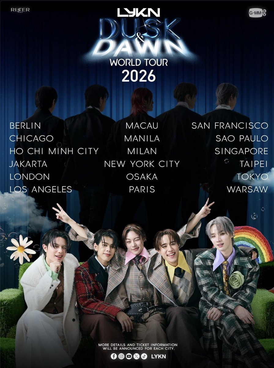 ค้าบบ เดได้5เดือนก็ได้ไปญี่ปุ่นแล้ว มีเอเชียทัวร์ก่อนมีซีรีส์ด้วยน้า แถมพอมีซีรีส์ก็ผลตอบรับดีดังเปรี้ยงปร้างเลย ก็คนมันความสามารถครบเครื่อง ร้อง เต้น เล่น แสดงอะเนาะ คนที่โดนตกจากการแสดงยังอยู่ต่อยาวๆเพราะ performance ดี entertain เก่งอีก เดมา3ปีมี world tour 2รอบ LYKNเก่งเนาะ