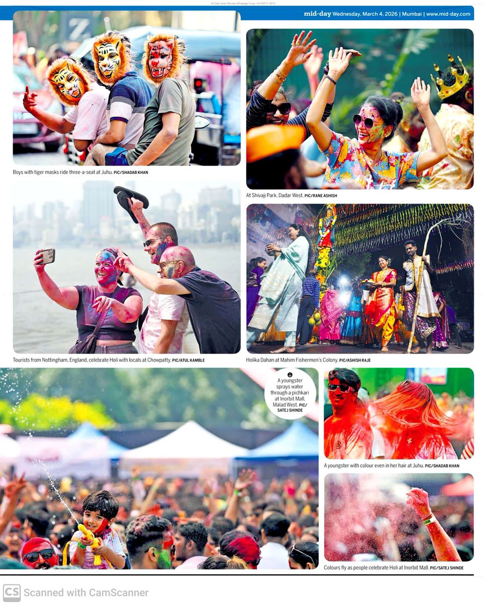 satejss's tweet image. #photofeature on #Holi #celebration in #Mumbai #MiddayNews
