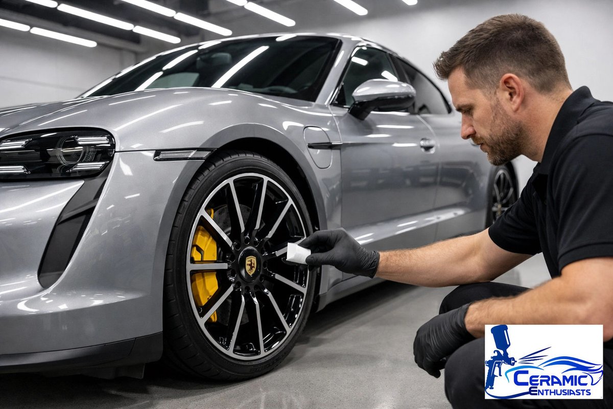 enthusiast18714's tweet photo. Don't stop at the paint. π Protect your Taycan's wheels and glass with our specialized ceramic coatings. Expertly applied in-shop for total protection against the elements. How do you shield your ride? π‘οΈ
#PorscheTaycan #CeramicCoating #Detailing #TotalProtection https://t.co/NW1q8lu8YH