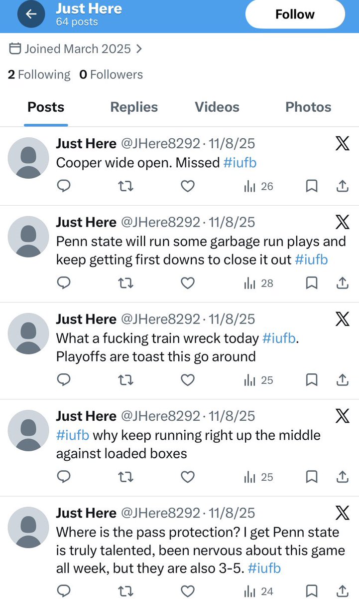 B89Adam's tweet photo. Not only do you have atrocious takes (how about those national champs?), youโre literally talking to no one. #ZeroFollowers https://t.co/3TUtFSewNo
