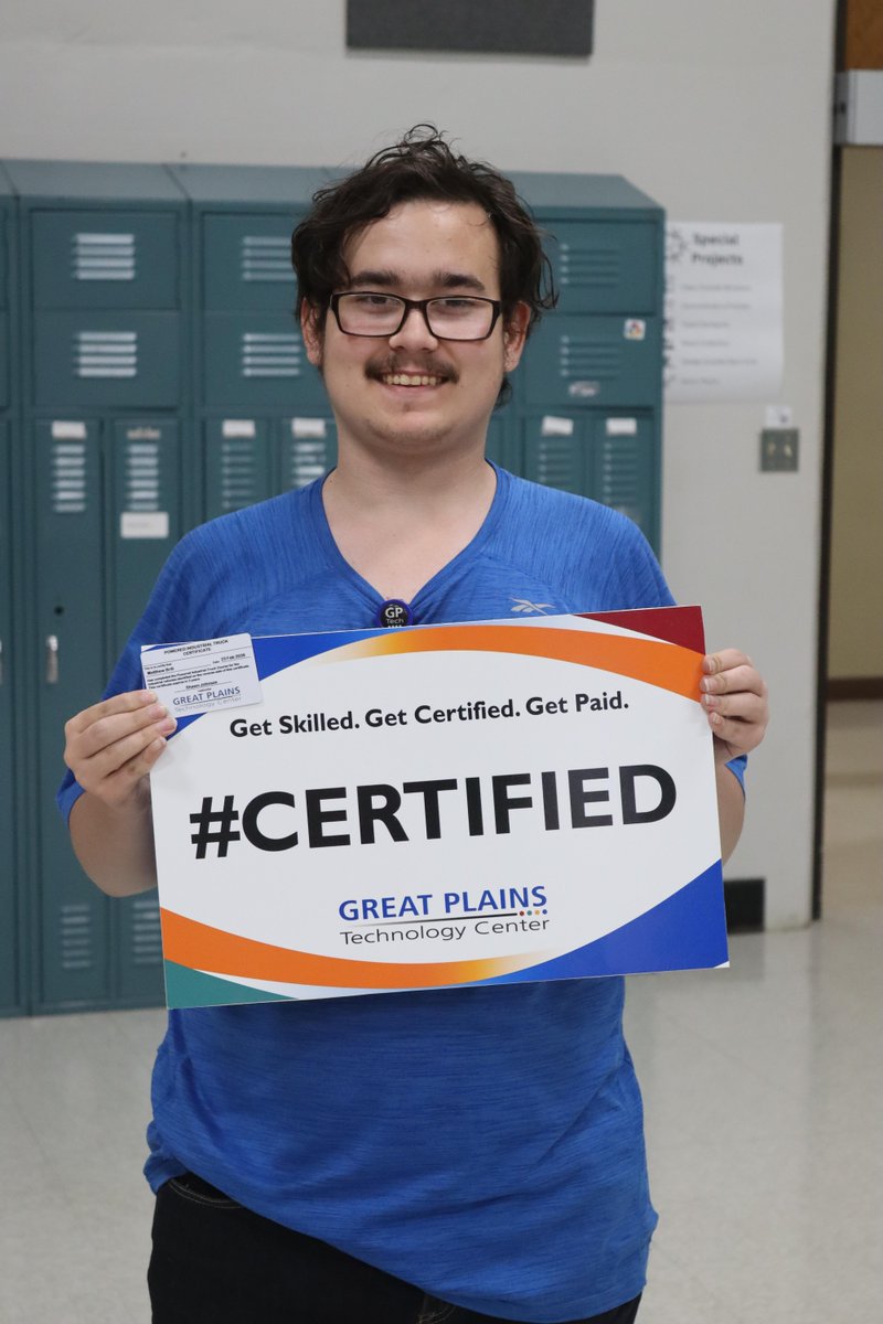 Service Careers student Matthew Brill is preparing for job opportunities. He is Fork Lift Operator #Certified! He put in the work, took the test, and has lots of possibilities for himself after graduation! Congrats Matthew! #GPTech #gptc