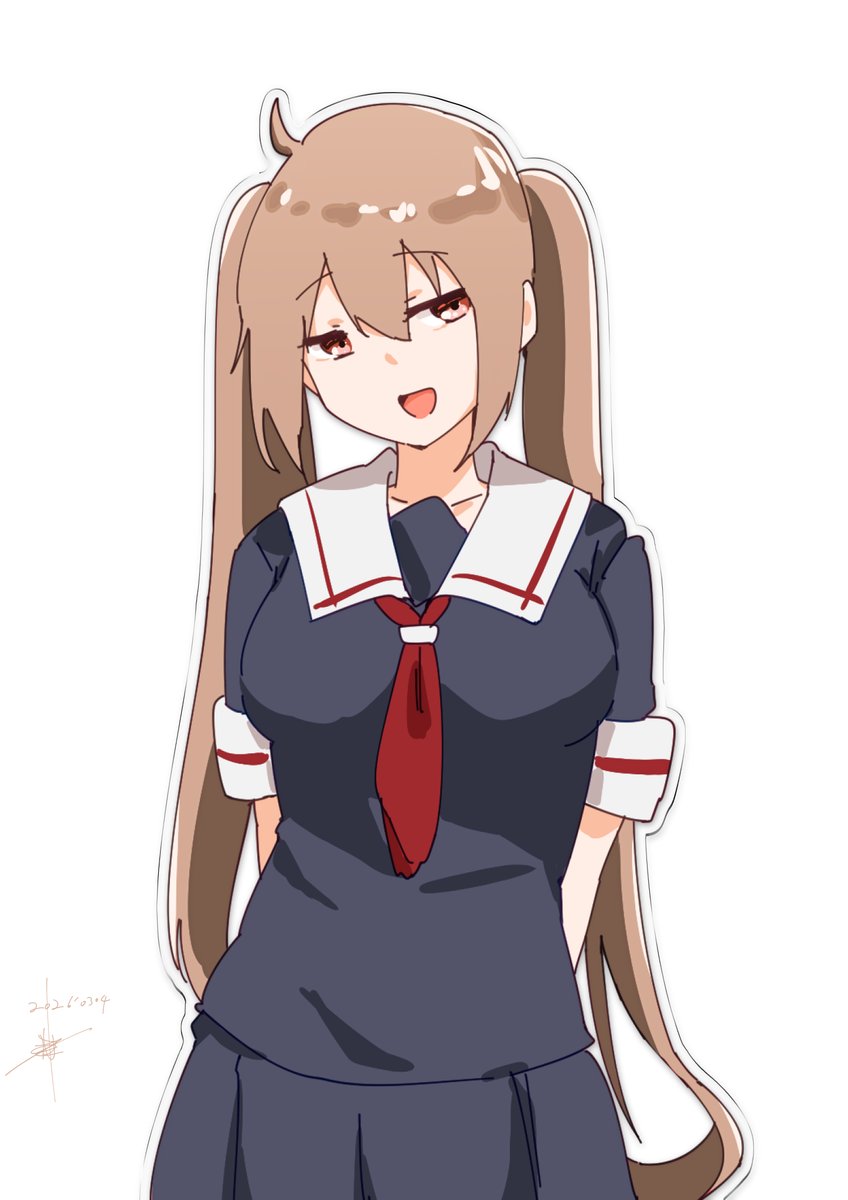 RT @CrazyPsychoRezu: #艦これ版深夜の真剣お絵描き60分一本勝負 #艦