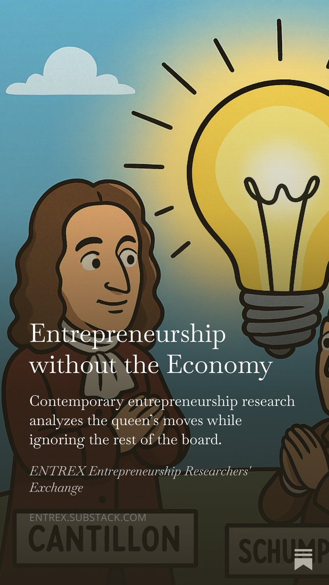 PerBylund's tweet photo. New at #ENTREX: "Entrepreneurship without the Economy" https://t.co/CXwMXCvltP