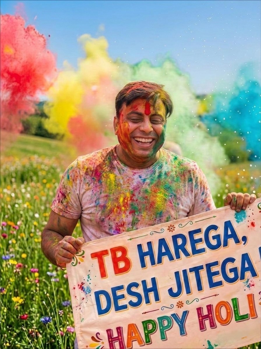 VishalKangraHP's tweet photo. 🌈 This Holi, let’s spread colors of health, hope & happiness and remove TB from every home.
Early testing + Complete treatment = TB Free India 🇮🇳
#Holi2026 #TBMuktBharat #EndTB #YesWeCanEndTB #NationalTBEliminationProgram #TbharegaDeshJeetega @StopTB https://t.co/MMHSKs8wtf