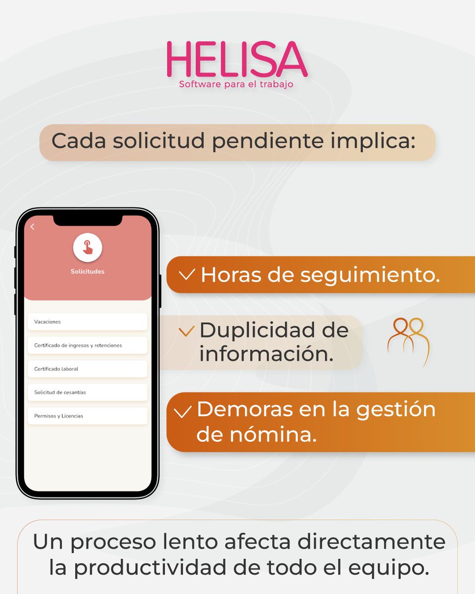 helisasoftware's tweet photo. El 40% del tiempo de RRHH se va en tareas que deberían tomar minutos.

Solicitudes perdidas. Aprobaciones que tardan días. Reportes que nadie lee a tiempo.

Eso no es ineficiencia de tu equipo. Es un proceso que necesita evolucionar.

#RRHH #GestiónEmpresarial #SomosHelisa https://t.co/x8WPZ4Dyym