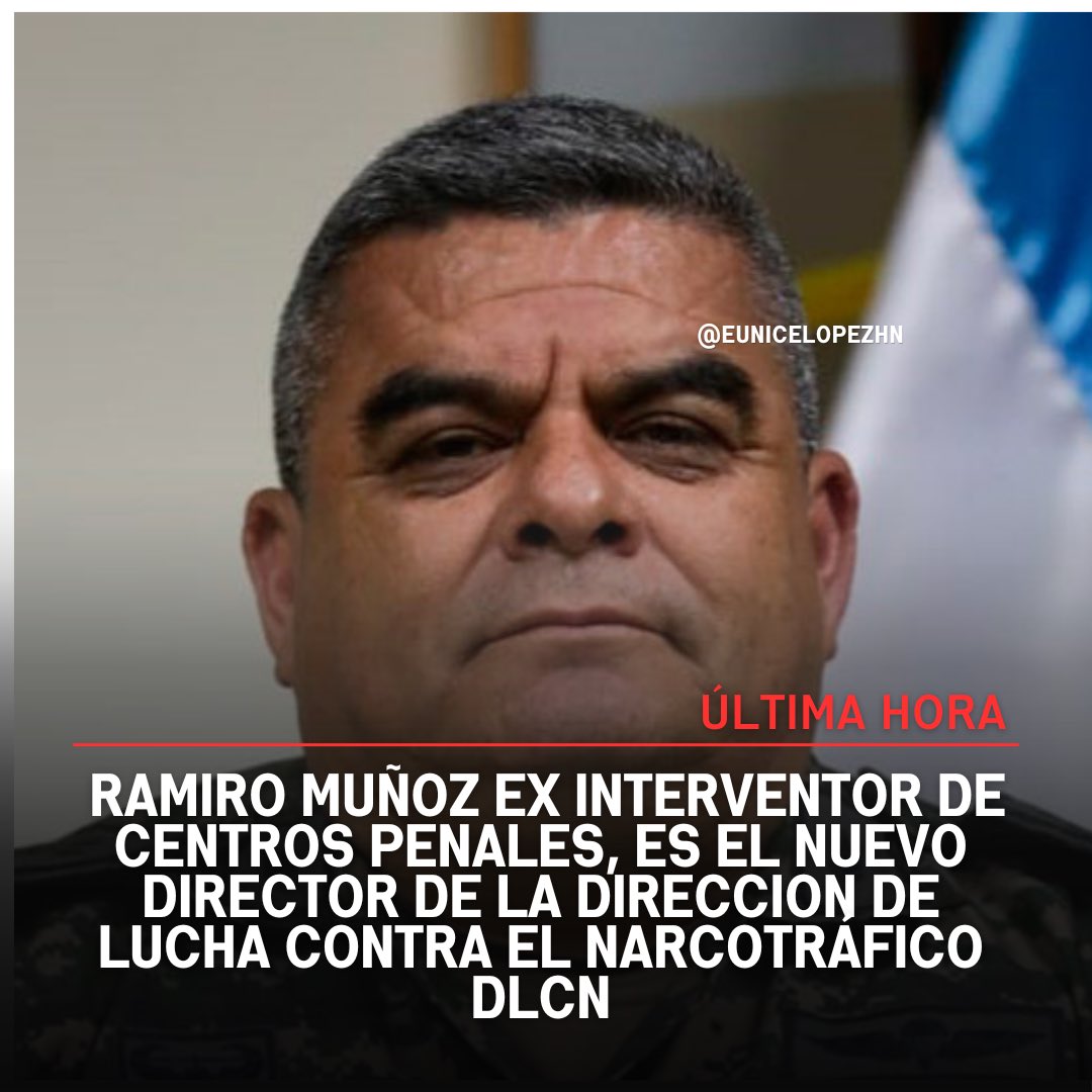 #UltimaHora ‼️ El general Ramiro Muñoz es el nuevo director de la Dirección de Lucha Contra el Narcotráfico