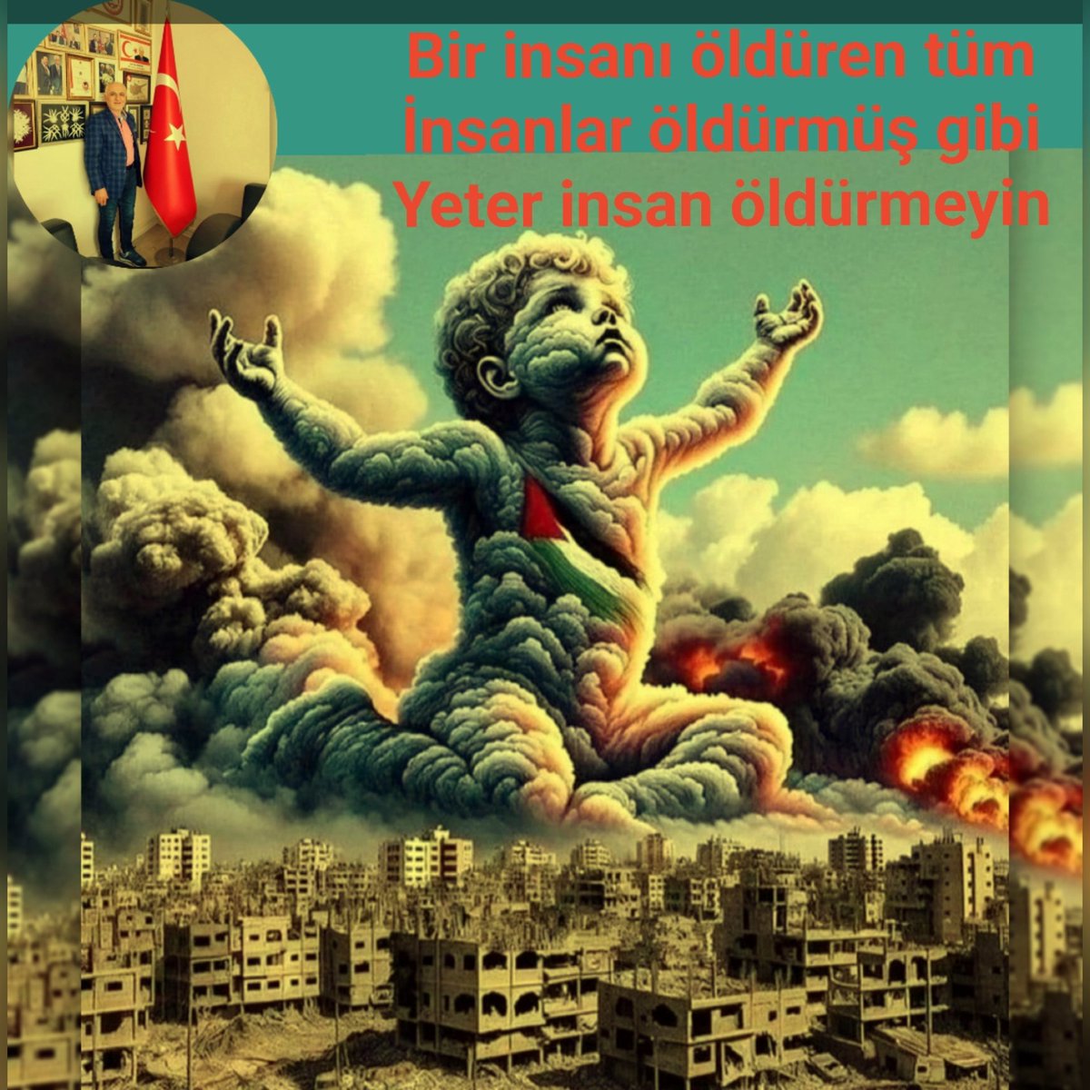 #ÇokÜzücüOlaylaraDenkGeldik
Gülmeyi Eğlenmeyi Unuttuk Gibi
KinNefretZulümAlabildiğinceArttı
YaHepimiz HzAdeminÇocuklarıyız
BuDüşmanlıkNereyeVardırırİnsanı
İyilik sevinmeYardımlaşmayıBitirdi
Bu DünyadaÜretilenÜrünHepimize
Fazlasıyla yeter ve inanın artar bile
#İnsanlığıÖldürmeyin