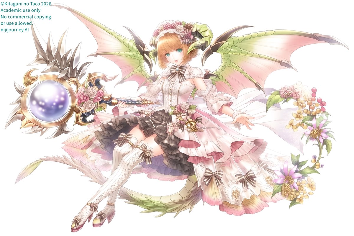 クリスタルドラゴン娘 #ドラゴンガール #niji7 実験用プロンプト