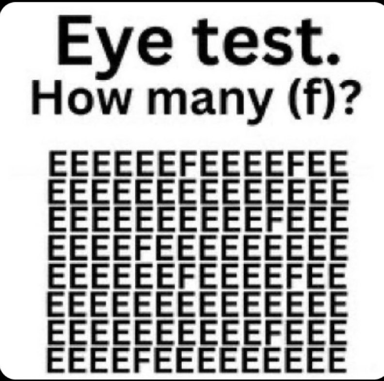 Eye test 

How many ?