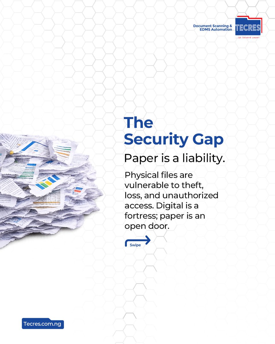 TecresTNL's tweet image. That "familiar" stack of files on your desk? It’s not just messy, it’s expensive. 💸

Swipe to see how the "Hidden Office Tax" is quietly draining your budget and your sanity. 

#OfficeVibes #WorkLifeBalance #PaperlessOffice #Tecres #BusinessTips