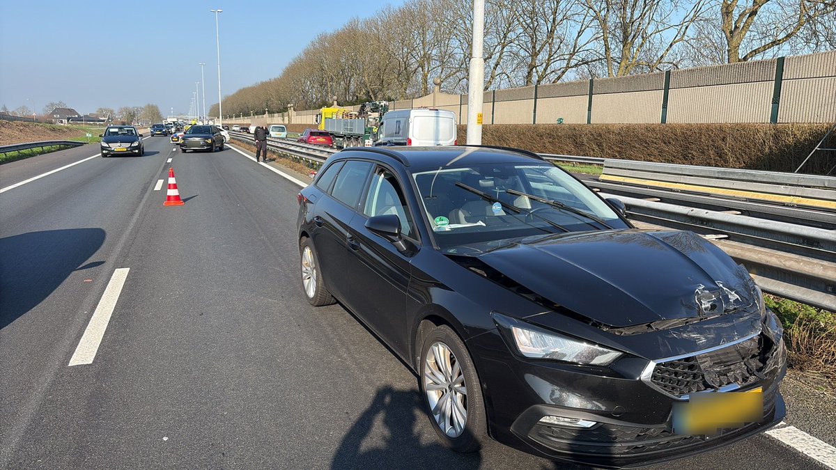 Ongeval op A27 bij Noordeloos