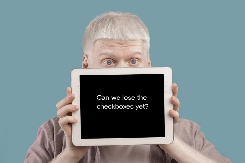 Twitturdicus's tweet image. I agree but no human is white.
Not even this albino is but the tablet border is:
#deprogram